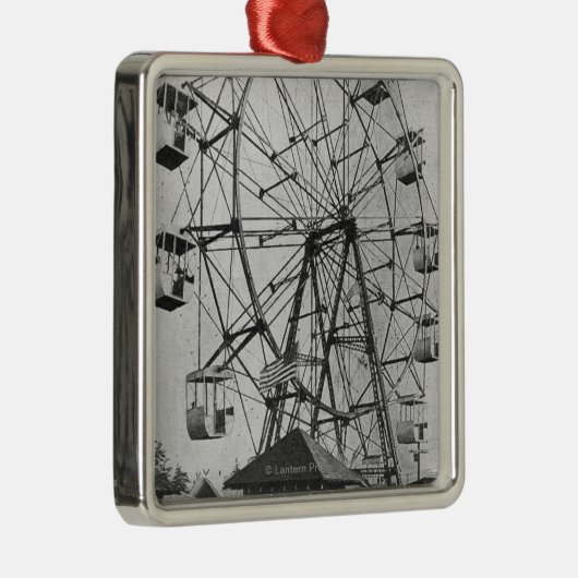 Seattle, Washington Yukon-Pacific Expo Ferris Metalen Ornament (Rechts)