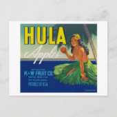 Seattle, WashingtonHula Apple Label Briefkaart (Voorkant)
