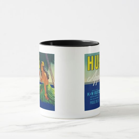 Seattle, WashingtonHula Apple Label Mok (Midden)