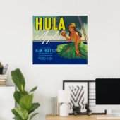 Seattle, WashingtonHula Apple Label Poster (Thuiskantoor)