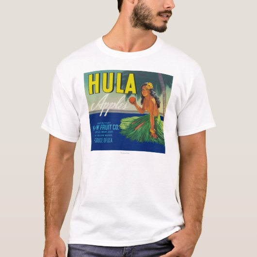 Seattle, WashingtonHula Apple Label T-shirt (Voorkant)