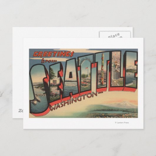 Seattle, WashingtonLarge Letter Scenes 2 Briefkaart (Voorkant / Achterkant)