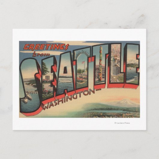 Seattle, WashingtonLarge Letter Scenes 2 Briefkaart (Voorkant)