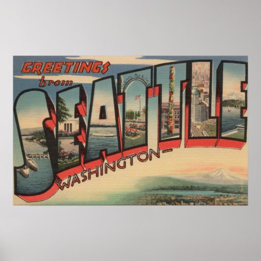Seattle, WashingtonLarge Letter Scenes 2 Poster (Voorkant)