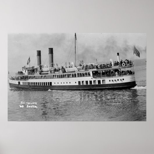 Seattle, WashingtonView of the Tacoma Steamer Poster (Voorkant)