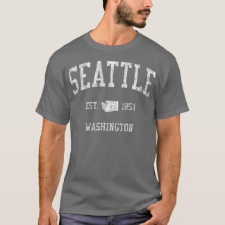 Seattle WashingtonVintage Sports Design WA T-shirt
