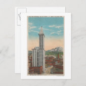 Seattle, WASmith Tower Uitzicht & Mt. Rainier Briefkaart (Voorkant / Achterkant)