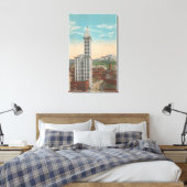 Seattle, WASmith Tower Uitzicht & Mt. Rainier Canvas Afdruk (Insitu (Slaapkamer))