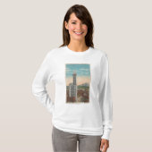 Seattle, WASmith Tower Uitzicht & Mt. Rainier T-shirt (Voorkant volledig)