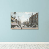 Seattle, WASTweede Avenue van Pike Street Canvas Afdruk (Insitu (Houten vloer))