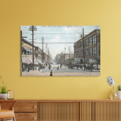 Seattle, WASTweede Avenue van Pike Street Canvas Afdruk (Insitu (Woonkamer))
