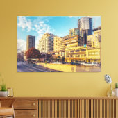 Seattle Waterfront Silhouet Canvas Afdruk (Insitu (Woonkamer))