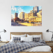 Seattle Waterfront Silhouet Canvas Afdruk (Insitu (Slaapkamer))
