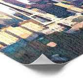 SEATTLE Waterverf Skyline Weddenschap Welkomstteke Poster (Hoek)