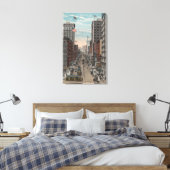 Seattle, WAView of 2e Ave van Yesler Canvas Afdruk (Insitu (Slaapkamer))