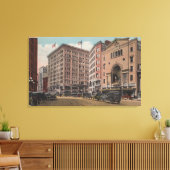 Seattle, WAView of 4th Ave & Westlake Canvas Afdruk (Insitu (Woonkamer))