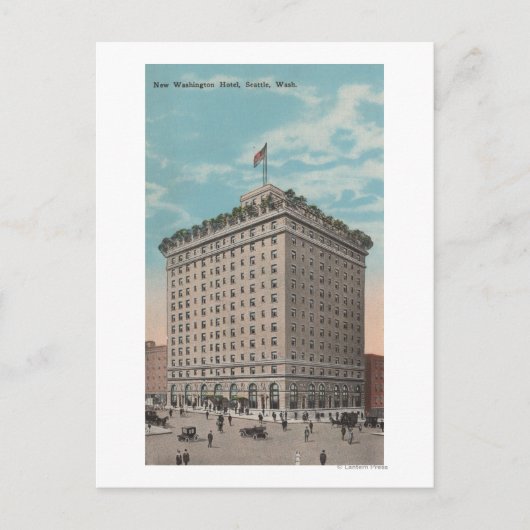 Seattle, WAView van het Washington Hotel Briefkaart (Voorkant)
