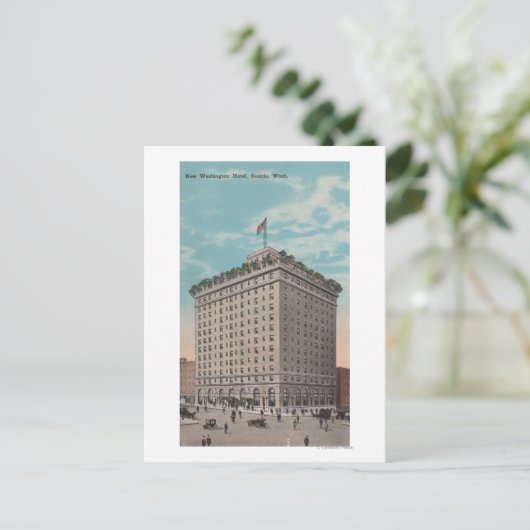 Seattle, WAView van het Washington Hotel Briefkaart (Staand voorkant)