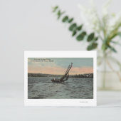 Seattle, WAYachting op Lake Union Briefkaart (Staand voorkant)