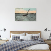 Seattle, WAYachting op Lake Union Canvas Afdruk (Insitu (Slaapkamer))
