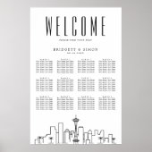 Seattle Wedding | 12 Tabel Zetel Poster (Voorkant)