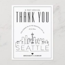 Seattle Wedding | Bedankt voor komst! Briefkaart