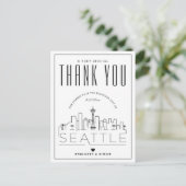 Seattle Wedding | Bedankt voor komst! Briefkaart (Staand voorkant)
