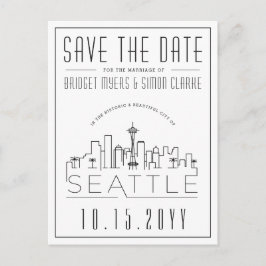 Seattle Wedding | De gestileerde Veldlijn sparen d Briefkaart