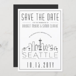 Seattle Wedding | De gestileerde Veldlijn sparen d Kaart