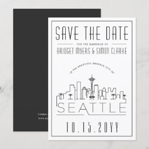Seattle Wedding   De gestileerde Veldlijn sparen d Kaart