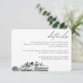 Seattle Wedding Hotel Kamer Blok Details Informatiekaartje (Staand voorkant)