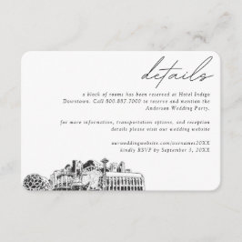 Seattle Wedding Hotel Kamer Blok Details Informatiekaartje