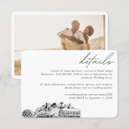 Seattle Wedding Hotel Kamer Blok Details Informatiekaartje