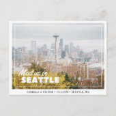 Seattle Wedding Save the Date Briefkaart (Voorkant)