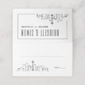 Seattle Wedding | Tafelnaamkaarten plaatsen Plaatskaartje (Buitenkant ongevouwen)