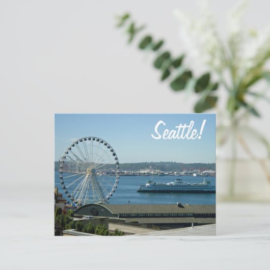 Seattle Wheel & Ferry Briefkaart (Staand voorkant)
