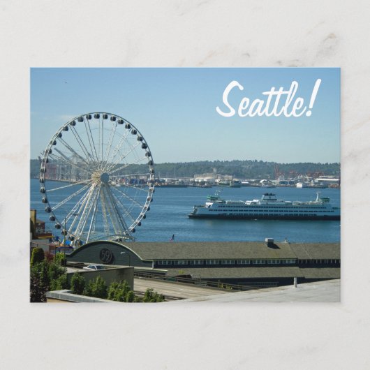 Seattle Wheel & Ferry Briefkaart (Voorkant)