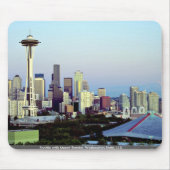 Seattle with Mount Rainier, Washington State, VS Muismat (Voorkant)