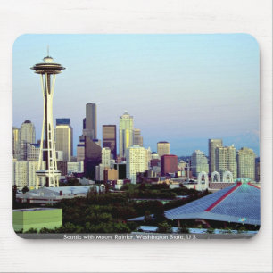 Seattle with Mount Rainier, Washington State, VS Muismat