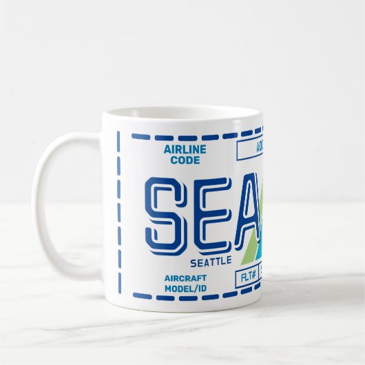 Seattle ZEE Airport Code Mok: Perfect Travel Gift Koffiemok