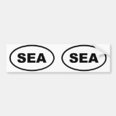 Seattle ZEE oval Bumpersticker (Voorkant)