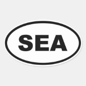 Seattle ZEE Ovale Sticker (Voorkant)