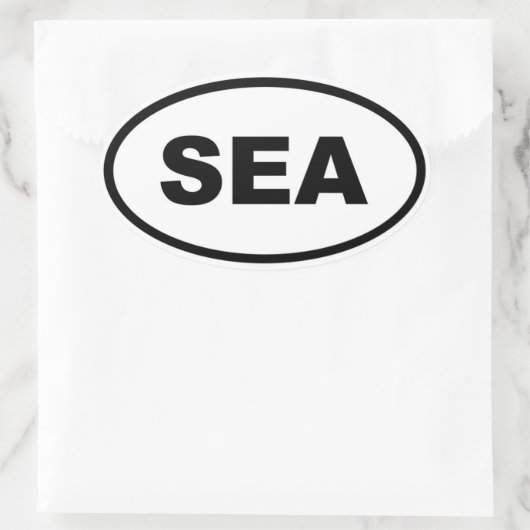 Seattle ZEE Ovale Sticker (Tas)