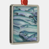 SeattleFish op ijskap op de markt van Pike Metalen Ornament (Rechts)