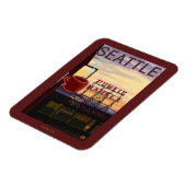 SeattlePike Place Market Sign and Water Uitzicht Magneet (Linkerzijde)