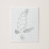 Seaturtle Adult Coloring Puzzle Legpuzzel (Verticaal)