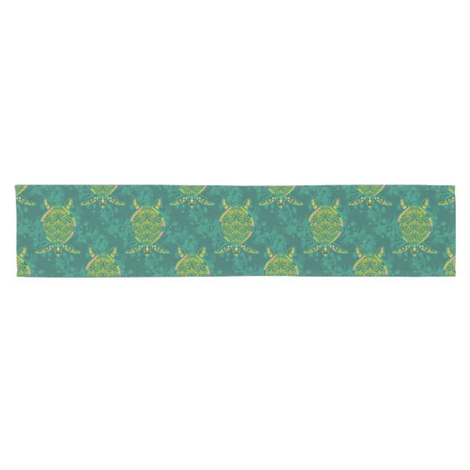 Seaturtle Aquamarine Table Runner Korte Tafelloper (Horizontaal)