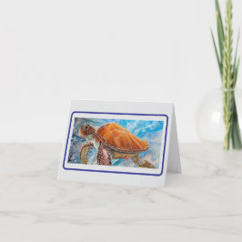 Seaturtle Blank Note-Kaart Feestdagen Kaart