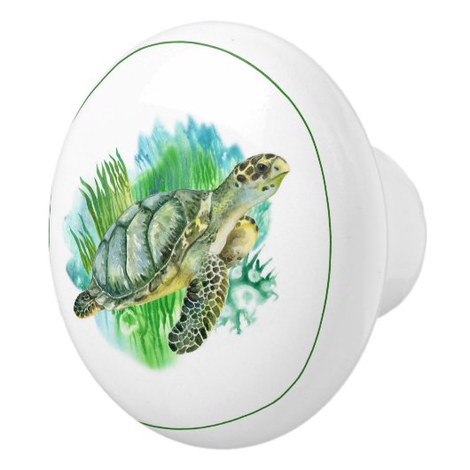 Seaturtle Keramische Knop (Rechts)