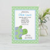 Seaturtle Turtles Baby shower 5 x 7 Uitnodiging (Staand voorkant)